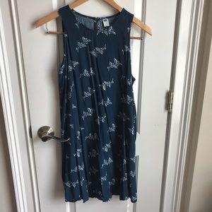 Navy blue tank top swing dress